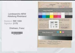 Entnazifizierung Franz Driehsen, geb. 05.10.1908 (Telegraphenarbeiter)
