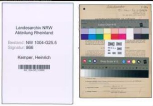 Entnazifizierung Heinrich Kemper , geb. 06.12.1906 (Schuhmacher)