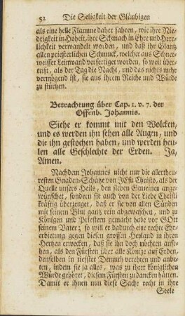 Betrachtung über Cap. 1. v. 7. der Offenb. Johannis.