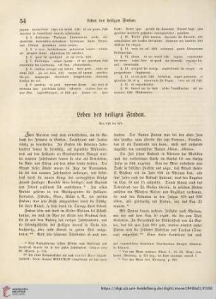 Leben des heiligen Findan