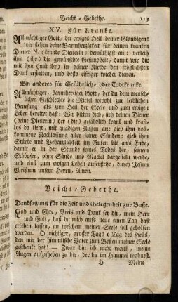 113-137, Beicht-Gebethe. Nach der Beicht. Communion-Gebethe.