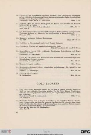 Gold – Bronzen (Nr. 121-134)