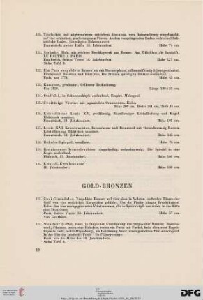 Gold – Bronzen (Nr. 121-134)