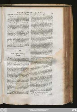 Cap. VIII. Status causae de neceßitate Baptismi.
