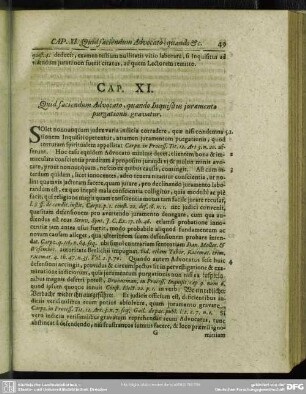 Cap. XI. Quid faciendum Advocato, si Inquisitus iuramento purgationis gravatur