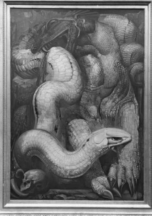 Schlange mit Krokodil