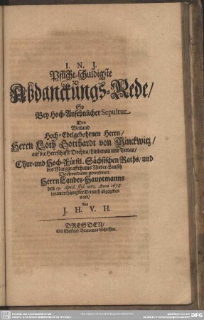 Abdankung : Abdanckungs-Rede