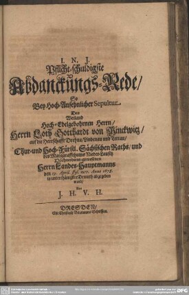 Abdankung : Abdanckungs-Rede