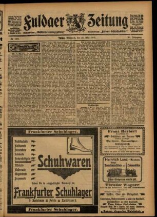 Zweite Ausgabe vom Mittwoch, den 27. Mai 1903.