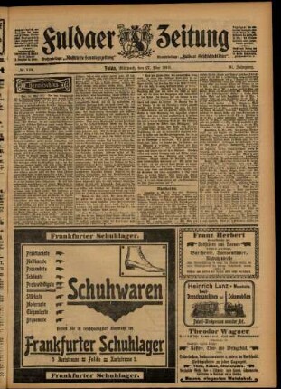 Zweite Ausgabe vom Mittwoch, den 27. Mai 1903.
