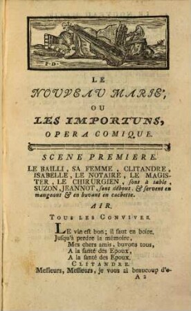 Le Nouveau Marie, ou Les Importuns : Opera Comique En Un Acte