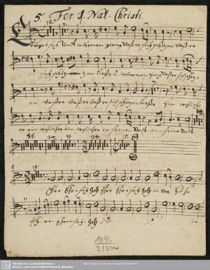 [Tenorstimme einer Komposition zum Weihnachtsfestkreis]