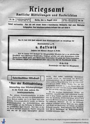 Nr. 58, 06.08.1918