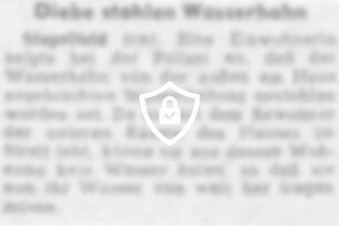 Diebe stahlen Wasserhahn