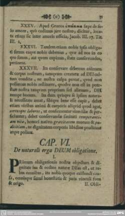 Cap. VI. De naturali erga DEUM obligatione