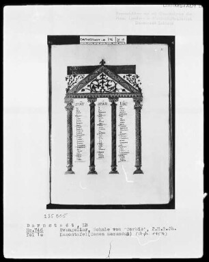 Evangeliar mit Capitulare, Palastschule Karls des Kahlen — Kanon II, Folio 10recto