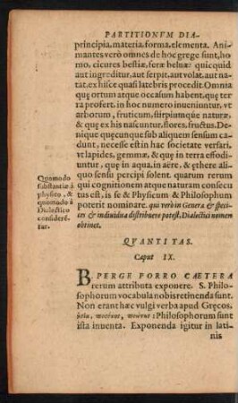 Quantitas. Caput IX.