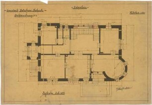 Billing, Hermann; Diedesheim - Neckarelz; Portland - Zementwerke - Direktoren Villa, Werkplan (Grundriss EG)