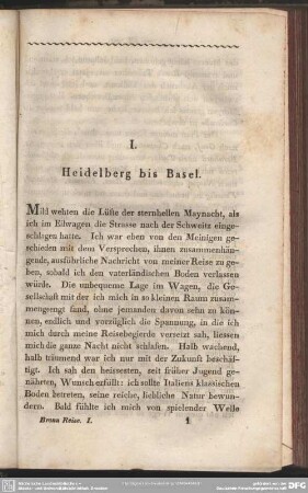I. Heidelberg bis Basel