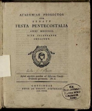 1: Anecdota quaedam ad historiam Concilii Tridentini pertinentia. Nr. I