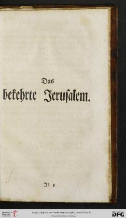 Das bekehrte Jerusalem