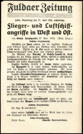 Ausgabe vom Donnerstag, den 27. April 1916.