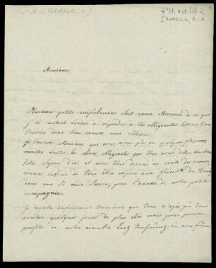 Brief von Philippine Friederike von Veltheim an Rudolf Erich Raspe