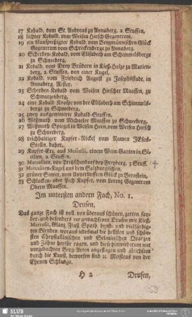Im untersten andern Fach, No. 1. Drusen