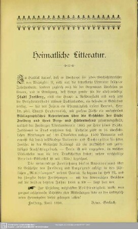 Heimatliche Litteratur