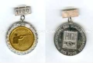 Medaille des Wanderpokals Sportschießen des Freien Deutschen Gewerkschaftsbundes (FDGB)