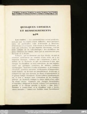 Quelques Conseils Et Renseignements
