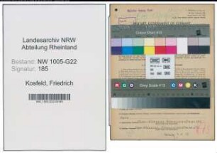 Entnazifizierung Friedrich Kosfeld , geb. 03.03.1889 (Metzger)