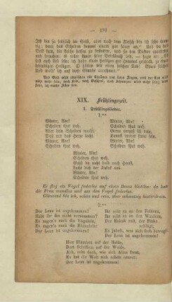 XIX. Frühlingszeit