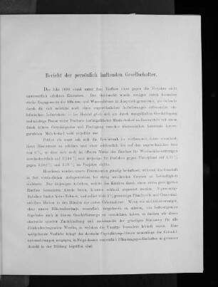 Bericht der persönlich haftenden Gesellschafter.