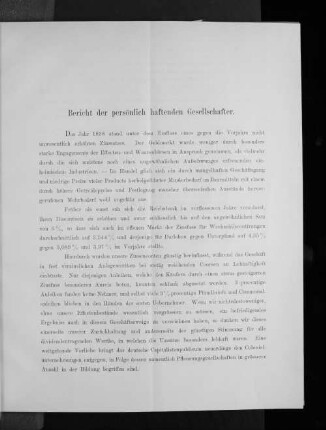 Bericht der persönlich haftenden Gesellschafter.