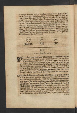 Lit: E. Copia Attestationis.