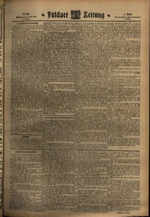 Zweite Ausgabe vom Mittwoch, den 13. April 1910.