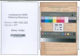 Entnazifizierung Walter Meise , geb. 12.08.1899 (Haendler)