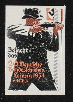 Reklamemarke "Bundesschießen Leipzig", 1934