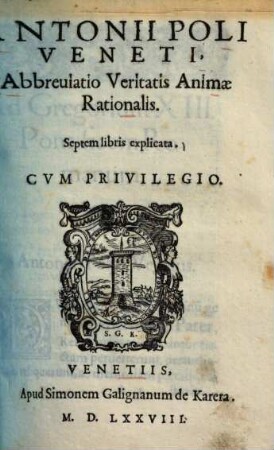 Abbreviatio Veritatis animae rationalis