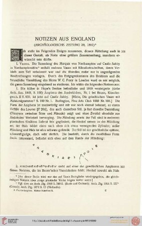 Notizen aus England: Vasen (1881)