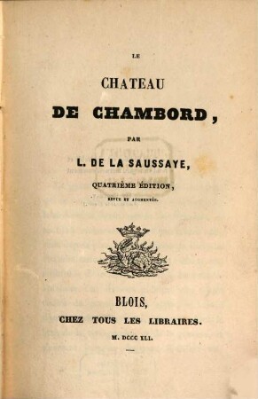 Le Château de Chambord