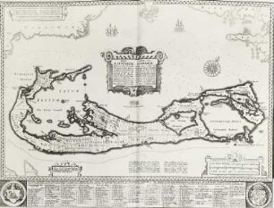 The Theatre of the Empire of Britain: "Mappa Aestivarum Insularum alias Bermudas" (Karte der Bermuda-Inseln)