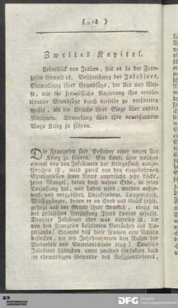 Zweites Kapitel.