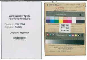 Entnazifizierung Heinrich Jochum , geb. 29.06.1903 (Kalkulator)