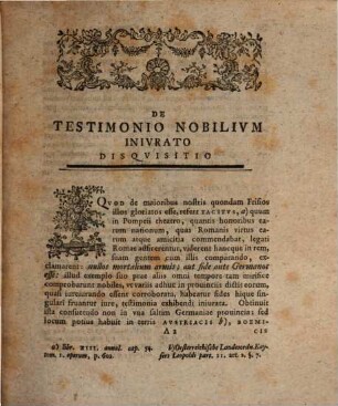 De nobilivm testimonio inivrato disqvisitio
