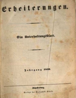 Erheiterungen. 1849