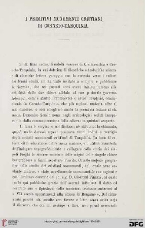 2.Ser.5.1874: I primitivi monumenti cristiani di Corneto-Tarquinia