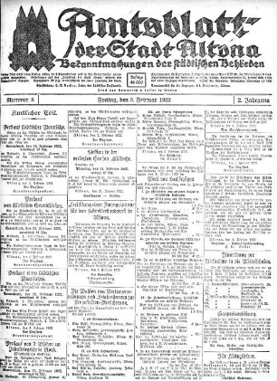 Nummer 5 : Freitag, den 3. Februar 1922