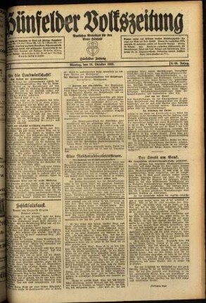 Ausgabe vom Montag, den 18. Oktober 1920.